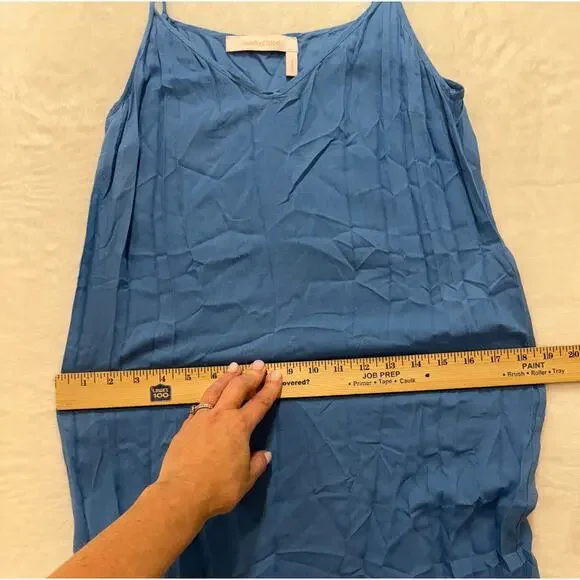 See By Chloe Floral Print Silk Caftan Dress Sz 38 6 Blue Dream Cottagecore Boho - Picture 15 of 16